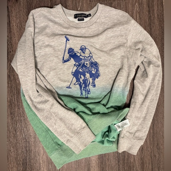 2-Pack U.S Polo Assn Orange/White & Gray/Green Hoodie’s - Picture 5 of 9